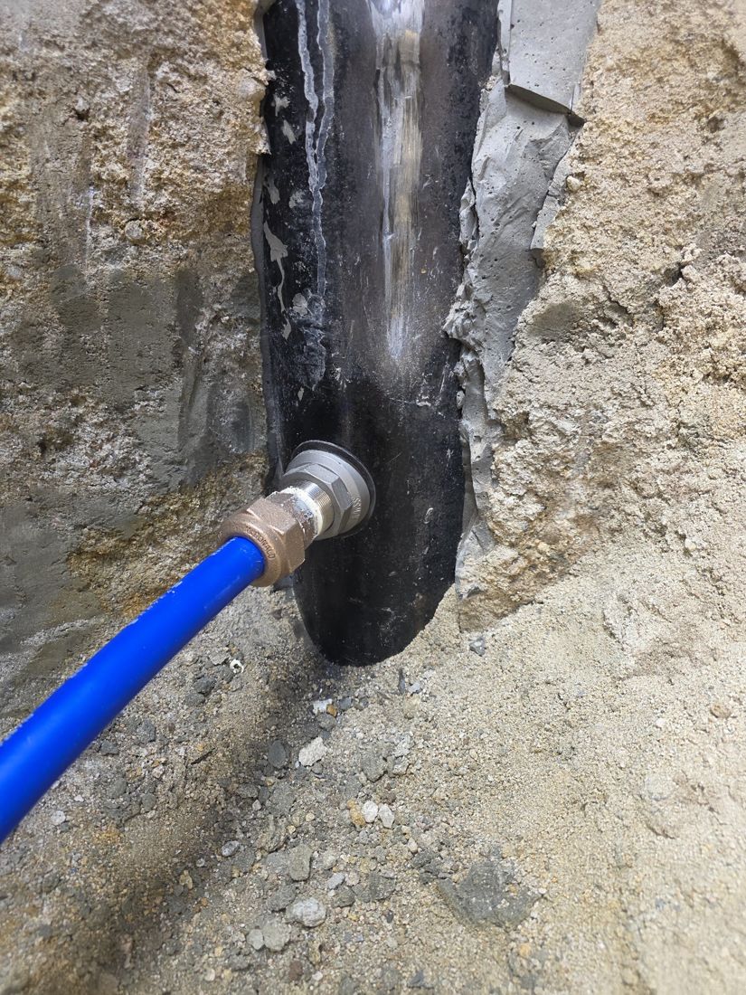 Water discharging from a new well